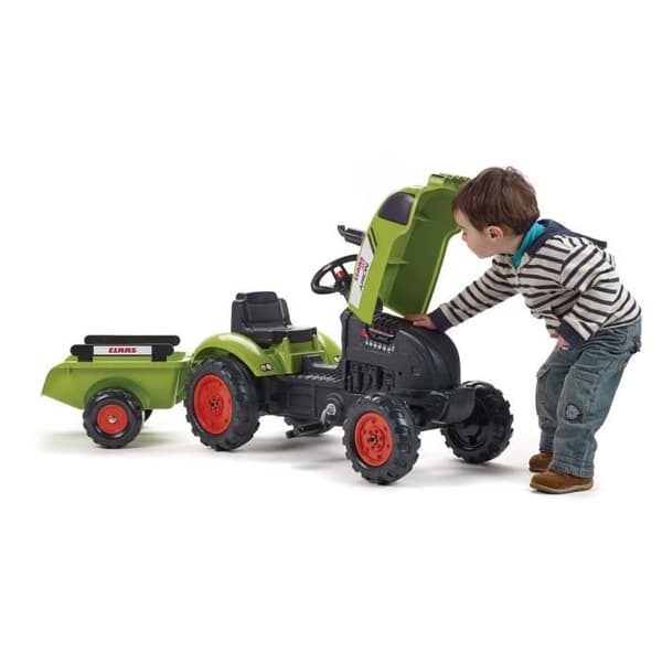 FALK Claas pedaltraktor med släp