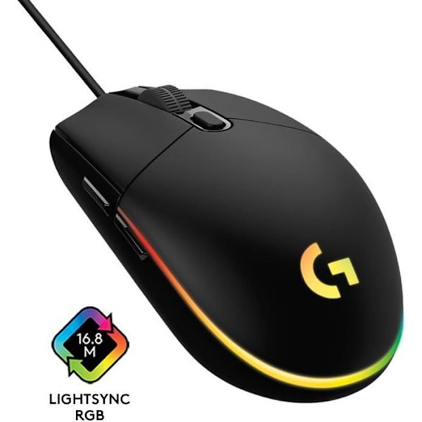 Logitech - G203 LightSync RGB Gaming Mouse - Svart