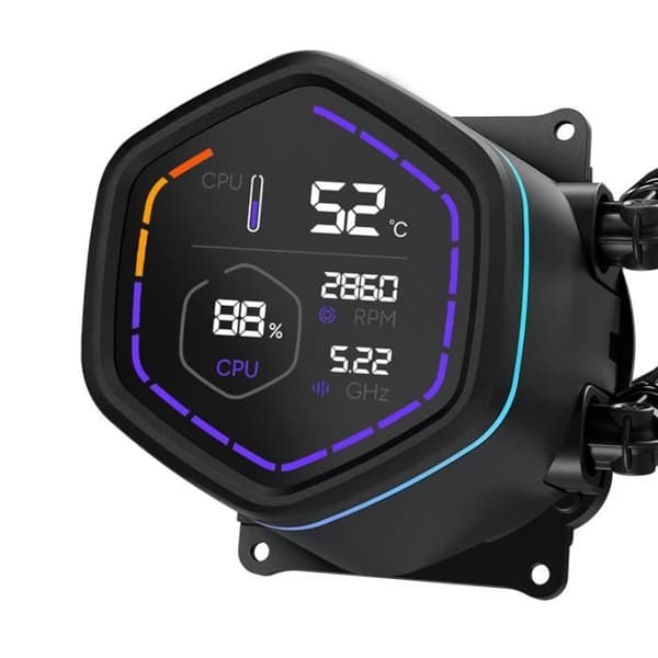 COOLER MASTER - MasterLiquid Core Nex Digital 360 Black ARGB - MLX-D36M-A18PA-RD - Vattenkylning - Fläkt Ø 120 mm