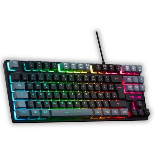 Speltangentbord - The G-Lab - KEYZ CESIUM - RGB - Svart & Grå - TKL