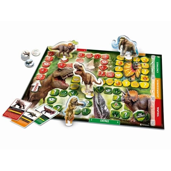 Clementoni - Dinosaurier och förhistoria frågesport - 3 olika spellägen - från 6 år och uppåt