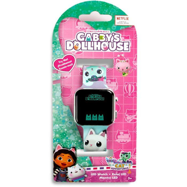 Gabbys dockhus LED-klocka - BARN LICENSERING - GD00077