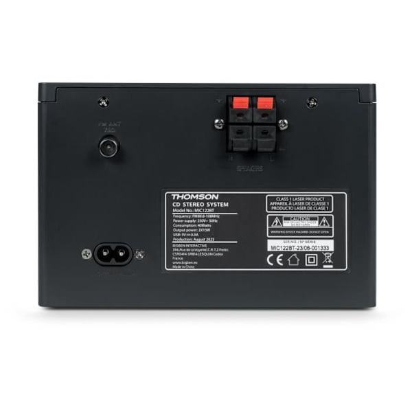 Mikrosystem - THOMSON - Bluetooth - Radio - CD - MP3 - USB - DAB - Trä och svart
