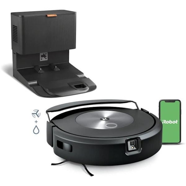 iRobot Roomba Combo J7+ robotdammsugare och mopp med automatiskt tömningssystem - matt- och mattavkänning