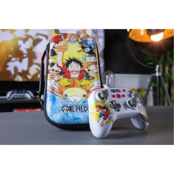 Gamepad - Nintendo Switch, Switch 2 och PC - One Piece - Kabelansluten - Vit - Vibrationsfunktion - 3m Kabel - Luffy - Konix