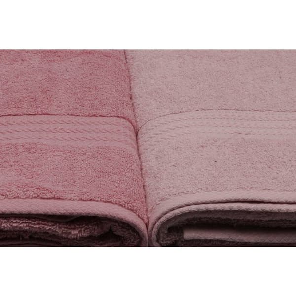 Set med 4 badlakan - 70 x 140 cm - Puderfärgad
