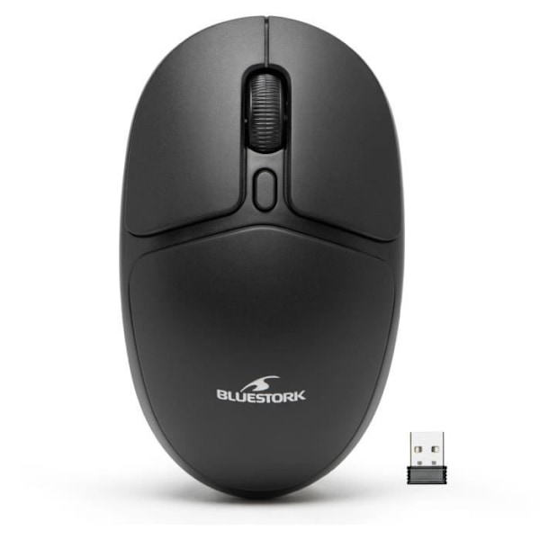 Trådlös mus - BLUESTORK - Office 25 - PC/MAC - Svart - 2,4 GHz-anslutning - Lång batteritid
