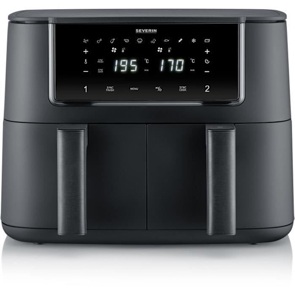 SEVERIN Airfryer FR2463 - 8L kapacitet - Dubbel tank - 10 program - 2600W