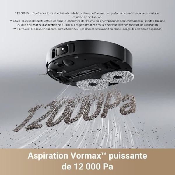 DREAME X40 Master Robotdammsugare med 8-i-1 basstation - Intelligent navigering - 12 000 Pa