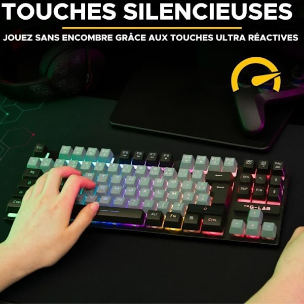 Speltangentbord - The G-Lab - KEYZ CESIUM - RGB - Grå & Svart - TKL