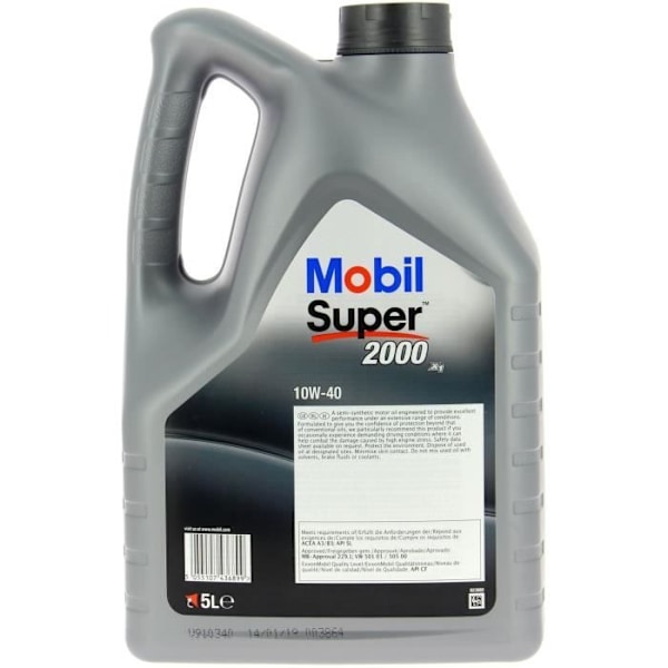 MOBIL Motorolja Touring bilbensin Super 2000 - 10W40 - Semisyntetisk - 5L