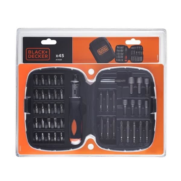 BLACK & DECKER 45-delars skruvmejsel