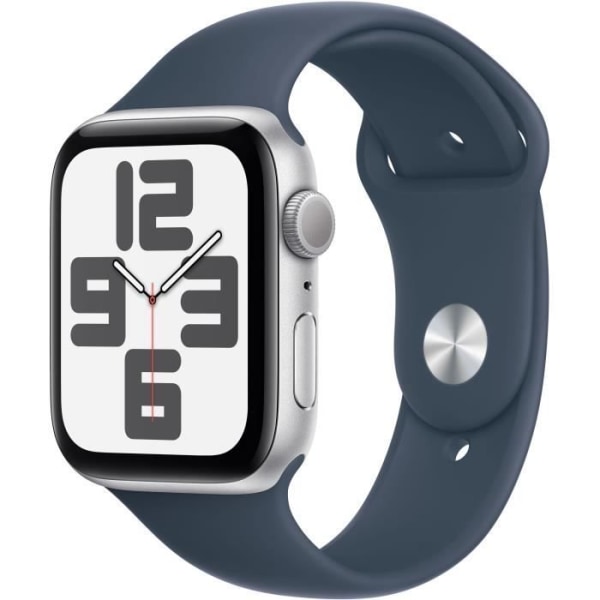 Apple Watch SE GPS - 44 mm - Silver aluminiumfodral - Storm Blue Sport Band - M/L