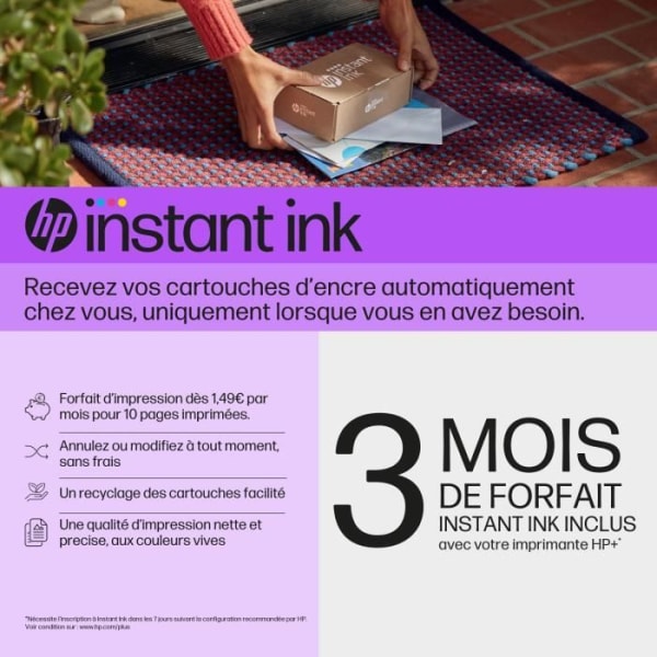 HP Deskjet 4222e Color Inkjet Copy Scan All-in-One-skrivare - 3 månaders Instant-bläck ingår i HP+