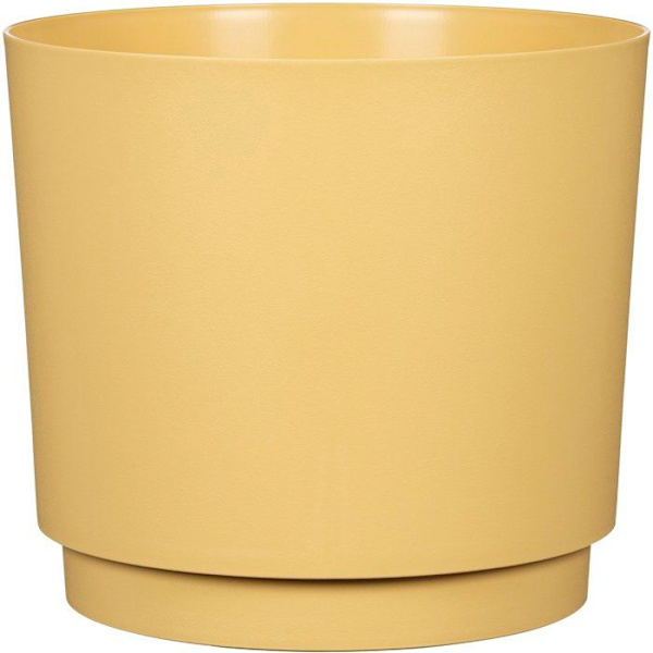 Rund blomkruka - DEROMA - 236 - 13 L - Ø 29 cm - Gul