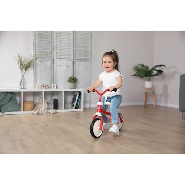 Smoby - Rookie Balance Bike - Lättvikts metallbarncykel - Självnivellerande justerbar sadel - Tysta hjul - Justerbart styre