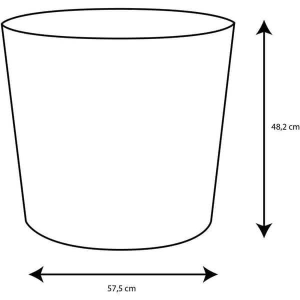 Konisk blomkruka Ø 60 cm - EDA - Element - 100 L - Inomhus/Utomhus - Ø 57,5 x H 48,2 cm - Antracitgrå