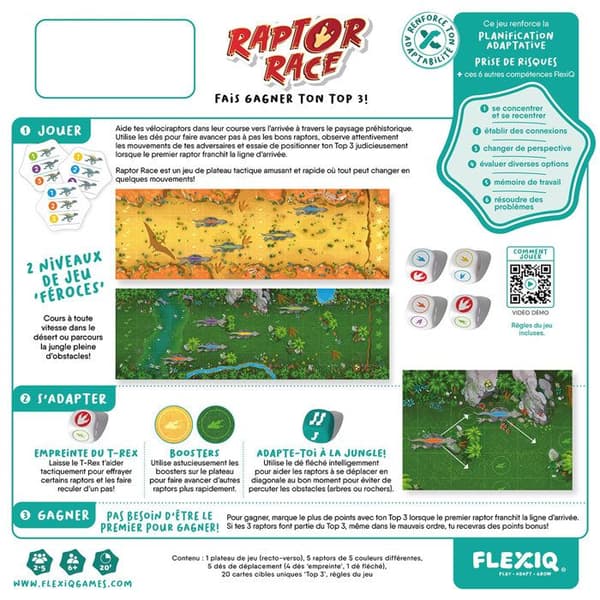 Partyspel - ASMODEE - Raptor Race - 2 till 6 spelare - Från 8 år - Inomhus