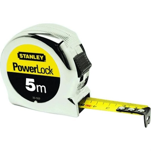 3m Powerlock mikromåttband - STANLEY - Krom ABS-hölje