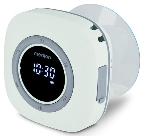 Duschradio - MEDION - FM - Bluetooth - IPX6 - Sugkoppsfäste - Grön