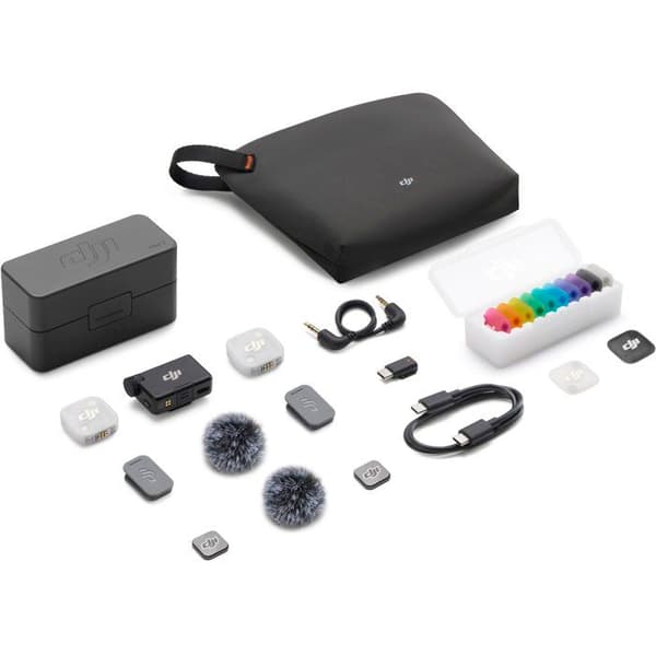 Trådlös mikrofon - DJI - Mic Mini 2 - 2 TX - 1 RX - Laddningsfodral