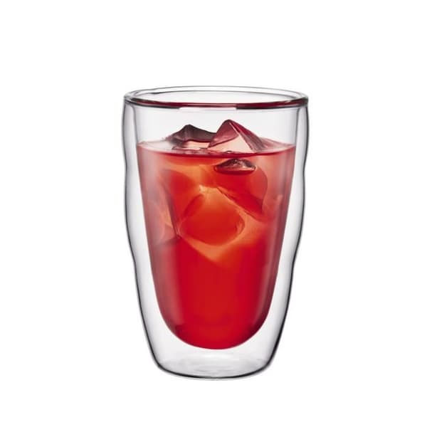 Set med 6 termosglas - BODUM - Pilatus - Dubbelväggig - 0,35 l - Transparent
