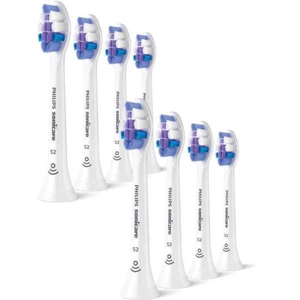 Paket med 8 borsthuvuden - PHILIPS - HX6058/87 - S2 vit