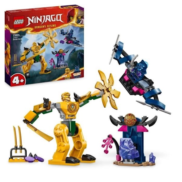LEGO 71804 NINJAGO Arins kamprobot, Ninja leksak med Arin Minifigurer med mini-Katana och robotar