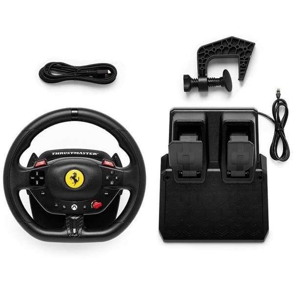 Ratt + pedaler - THRUSTMASTER - T98 Ferrari 296 GTS - För XBOX och PC - Svart
