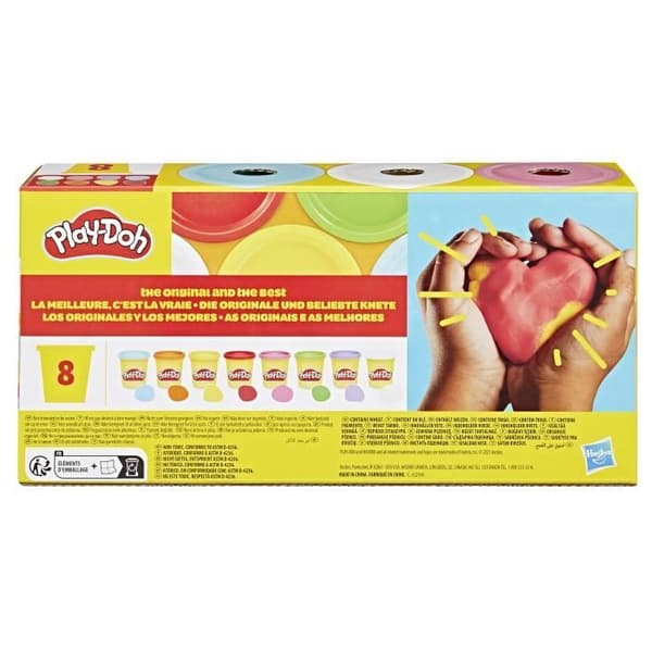 Play-Doh 8 regnbågsfärger, 85 g burkar med modellera