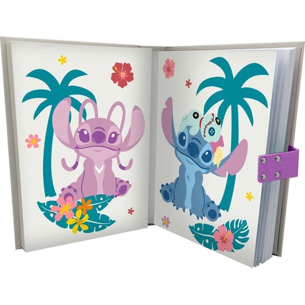 Hemlig Dagbok - BARN LICENSERING - STITCH - Med kod - Från 5 år