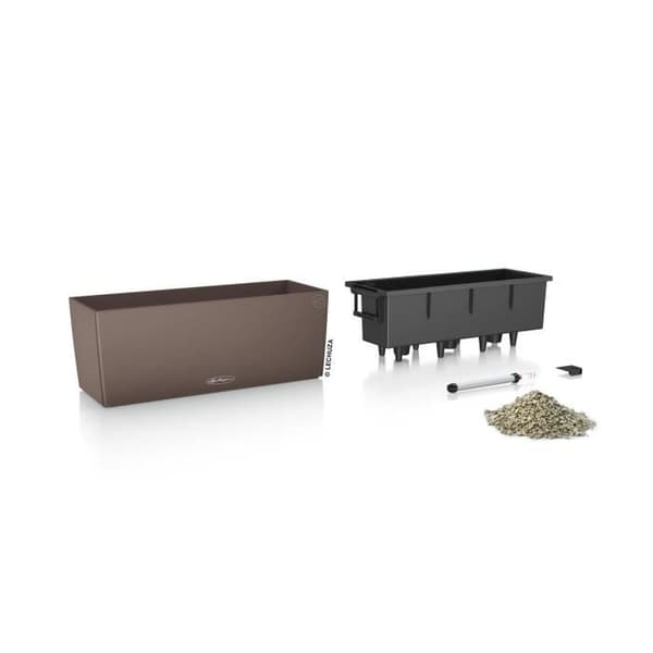 Krukväxtset - LECHUZA - BALCONERA 50 - Polypropylen - Brun - Inomhus och utomhus