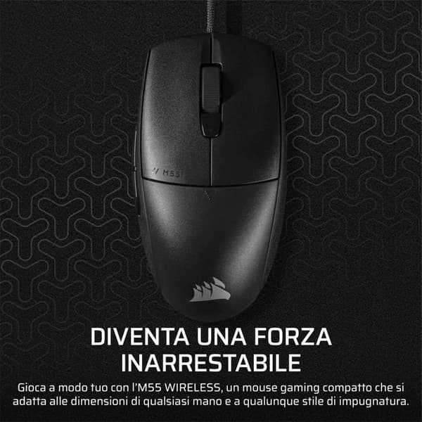 Corsair M55-WIRED + MM100 Mus och Musmatta Paket