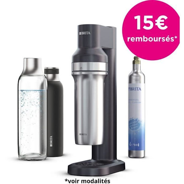 BRITA sodaTRIO kolvvattenkokare - svart