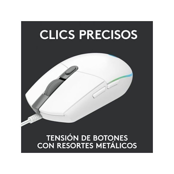 Spelmus - Trådbunden - Logitech G - G203 - Vit