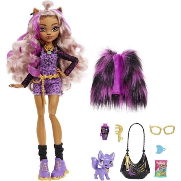 Monster High - Clawdeen Wolf med husdjur - Docka - 4 år och uppåt - MONSTER HIGH - HHK52 - MONSTER HIGH FASHION DOLL