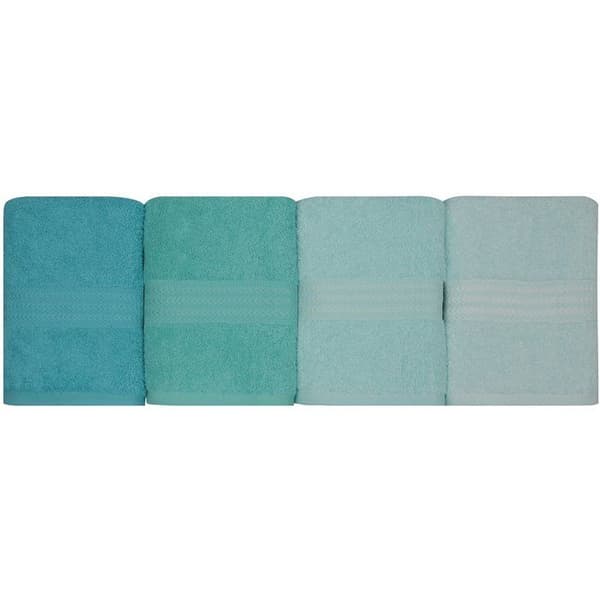 Set med 4 handdukar - 50 x 90 cm - Marinblå