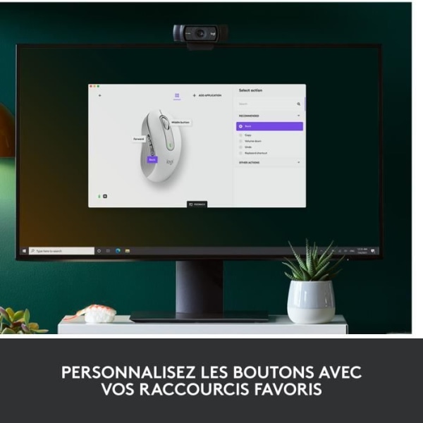 Logitech Signature M650 trådlös mus - Tyst, Bluetooth, programmerbara knappar - Vit