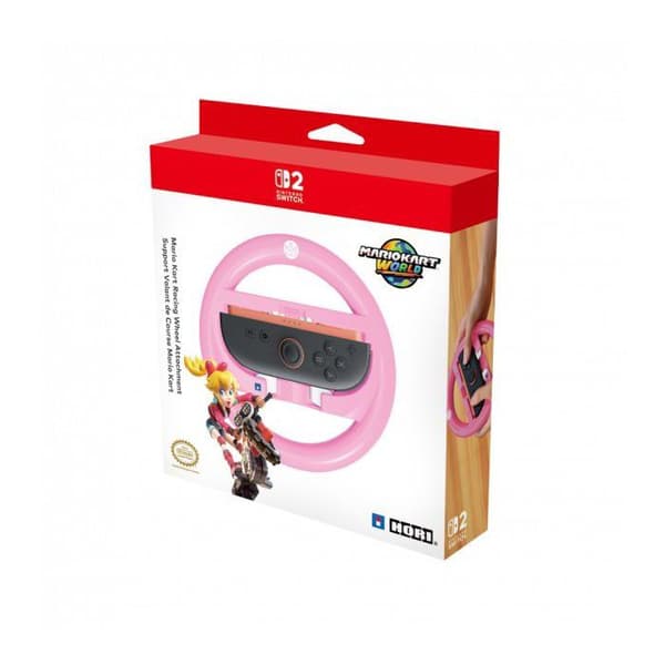 Racingratt - Nintendo Switch 2 - Hori - Mario Kart World Joy-Con - Persikomönster - Rosa