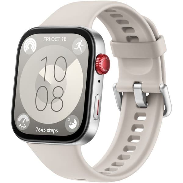 Uppkopplad klocka - HUAWEI - Watch Fit 3 - 1.82 AMOLED-skärm - Vit