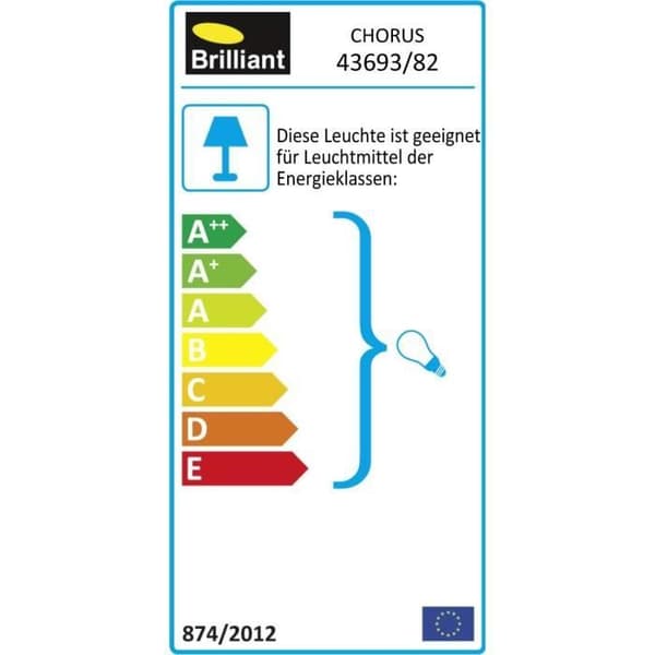 BRILLIANT CHORUS LED bordslampa - E27 - 1x10W - Stålfärg