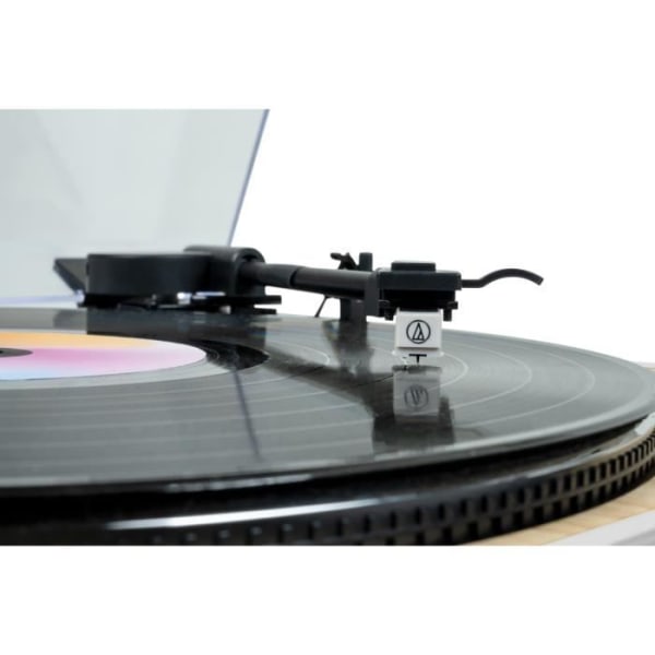 THOMSON TT301 - 33 och 45 rpm designer skivspelare - Audio-Technica AT3600L uppspelningshuvud - Trä och vitt