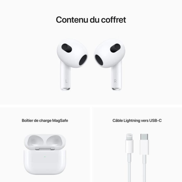 APPLE AirPods 3 med laddningsbox - True Wireless Earbuds