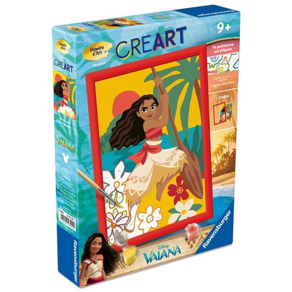 Ravensburger  CreArt Kids 18x24cm  Måla efter siffror  Vaiana  Disney  Måla efter siffror-kit  Från 7 år  12023229