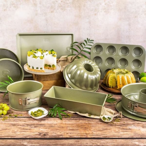 Set med 3 kakformar - ZENKER - Green Vision - 18 till 30 cm