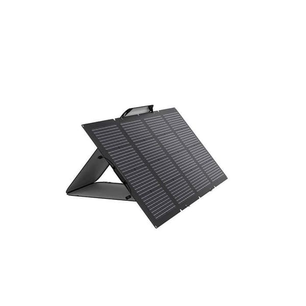EcoFlow 220W dubbelsidig solpanel i vikbart format med MC4, 12V för portable power stations svart one size