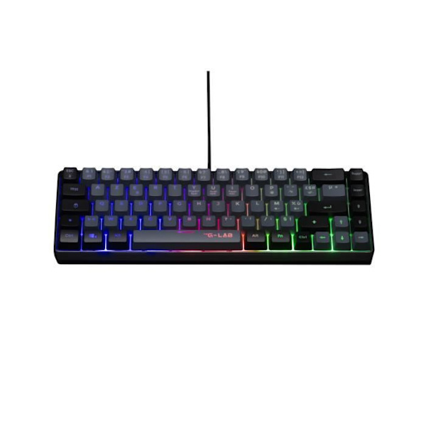 Speltangentbord - THE G-LAB - KEYZ-HYDRO-GRB/FR - 60 % membran 2 färger grå + svarta tangenter
