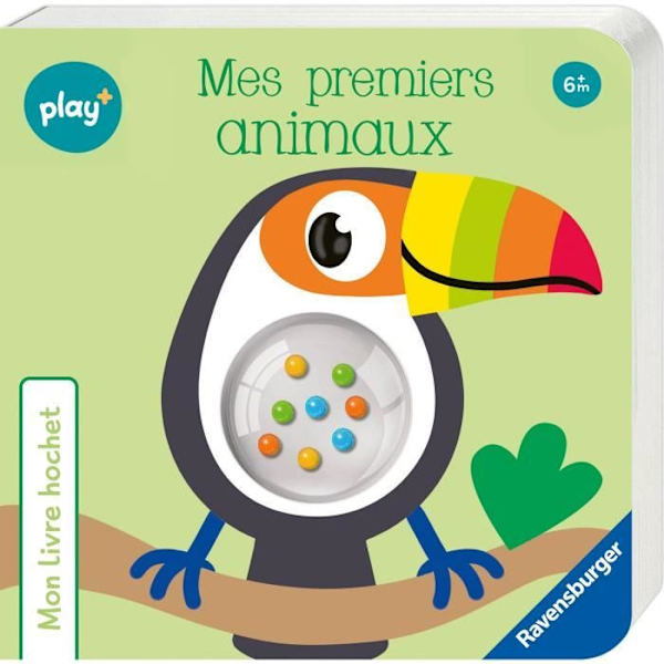 Ravensburger play+, My Rattle Book - My first animals, Book, First age, baby