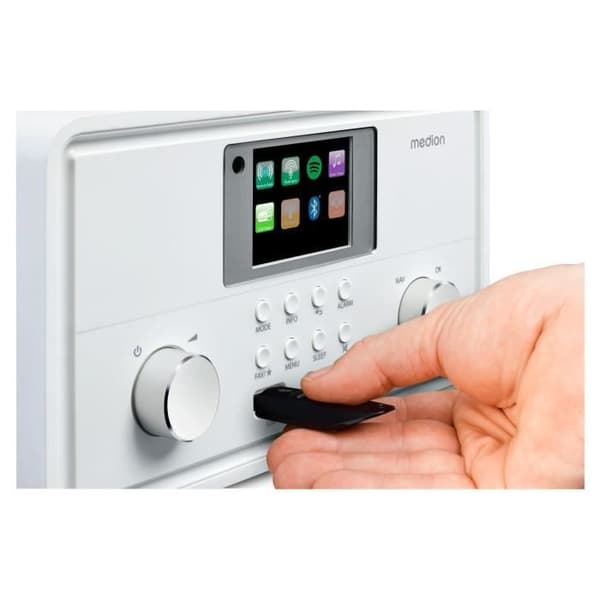 Internetradio - MEDION - DAB - Bluetooth - 2x10W RMS - Vit