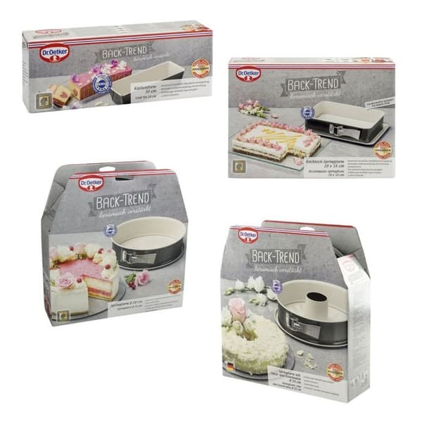 Set med 4 kakformar i olika former, 28 till 32 cm - DR OETKER - Back-Trend